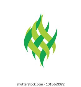 Green Seaweed Symbol Logo Vector