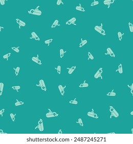 Green Security camera icon isolated seamless pattern on green background.  Vector