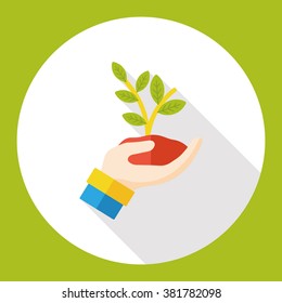 green seed flat icon
