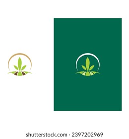 Grüne Samenlandschaft, einfaches Logo