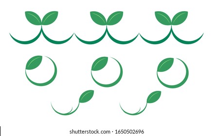 green seed logo design nature