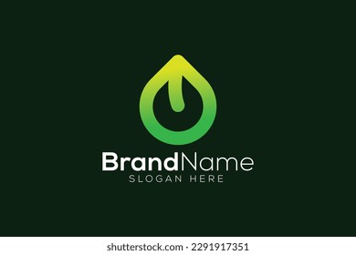 Plantilla de diseño del logotipo de semillas verdes