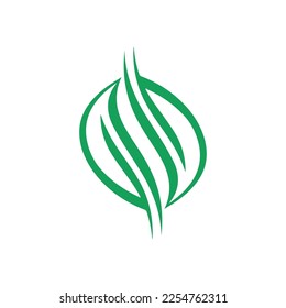 logotipo de semilla verde, semilla germinante, icono de brote
