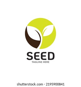 green seed logo type illustration.