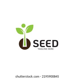 Green Seed Logo Type Illustration Stock Vector (Royalty Free ...