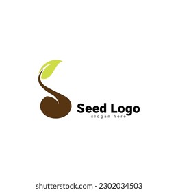 green seed logo type illustration