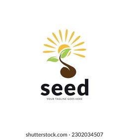 green seed logo type illustration