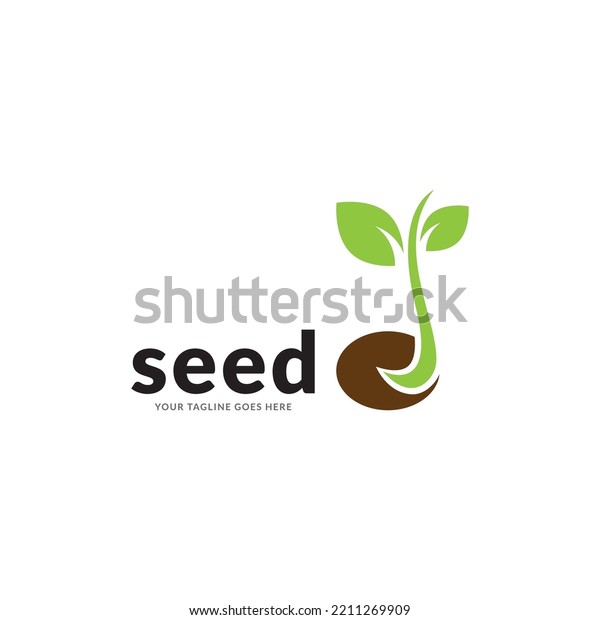 Green Seed Logo Type Illustration Stock Vector (royalty Free 