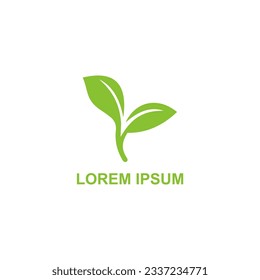 Green seed plant logo vector image
