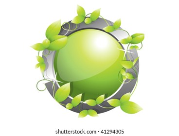 green seedling of button