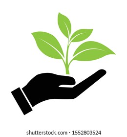 seedling hands images stock photos vectors shutterstock https www shutterstock com image vector green seedling planting hand icon concept 1552803524