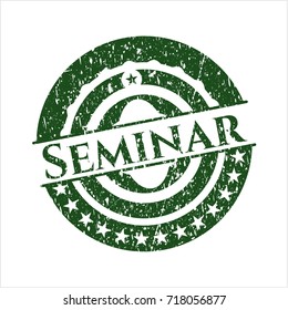 Green Seminar distress rubber seal with grunge texture