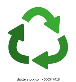 green separate recycling symbol shape with arrows