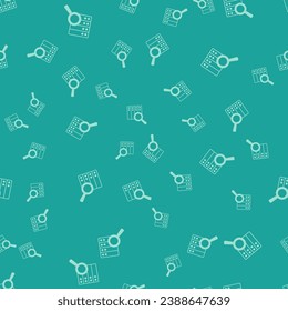 Green Server, Data, Web Hosting icon isolated seamless pattern on green background.  Vector