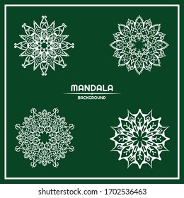 arábigo de fondo de mandalas verde