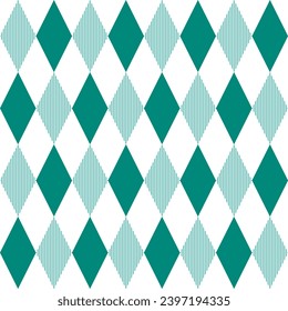 Green shade diamond with stripe inside. diamond pattern. diamond pattern background. diamond background. Seamless pattern. for backdrop, decoration, Gift wrapping