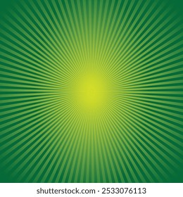 Green shaded sunburst lines effect