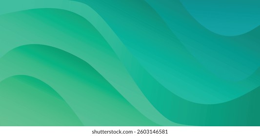green shaded wavy abstract background