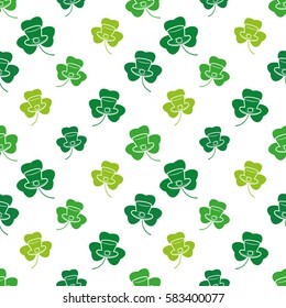 Green shamrock.