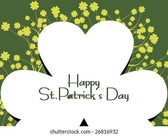 green shamrock background with artwork