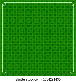 green shamrock background. Saint Patrick's day. - Vector