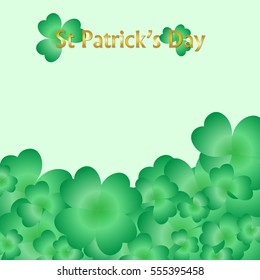 Green shamrock background for St. Patrick's Day