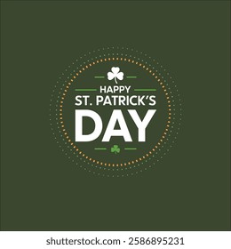 Green Shamrock Circle Logo for St. Patricks Day Festivities
Elegant St. Patricks Day Frame with Hand Lettered Text