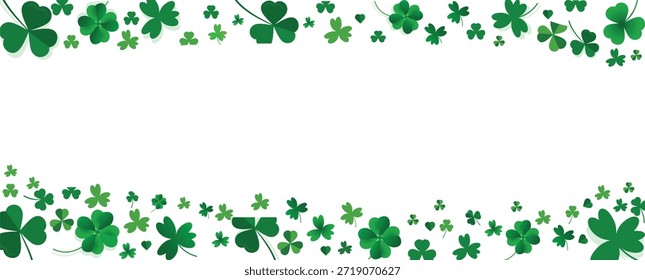 Verde Shamrock Trevo Borda para St. Patrick Dia Celebrações vetor