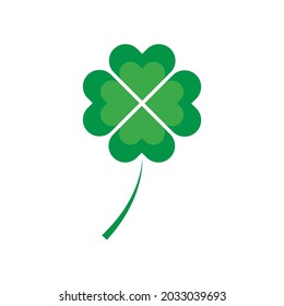 Green shamrock clover icon design. isolated on white background vector illustration