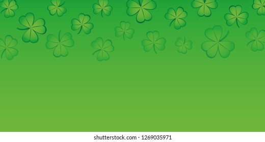 green shamrock clover leaf background vector illustration EPS10