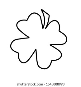 Green Shamrock clover vector icon. St Patrick day symbol, leprechaun leaf sign. Shamrock clover isolated, flat decorative element. Logo illustration.