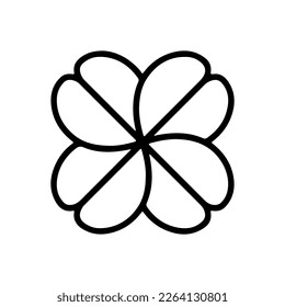 Green Shamrock clover vector icon. St Patrick day symbol, leprechaun leaf sign. Shamrock clover isolated, flat decorative element.