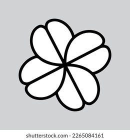 Green Shamrock clover vector icon. St Patrick day symbol, leprechaun leaf sign. Shamrock clover isolated, flat decorative element. Logo illustration.