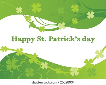 green shamrock flower background text