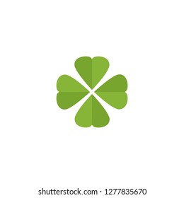 Green Shamrock illustration isolated on white. Clover three leaf flower. St Patrick day vector. Irish symbol.