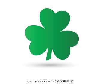 Green shamrock leaf with concept vector background. You can use shamrock leaf to design banner websites, mobile phones, and celebration Irish Holiday.