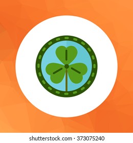 Green shamrock leaf  icon