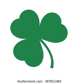 Green Shamrock leave icon in trendy flat style isolated on white background. Happy patricks symbol for your web design, logo, app, UI. Vector illustration, EPS10.