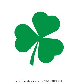 Green Shamrock Leave Vector Icon On Stock Vector (Royalty Free) 1665283783