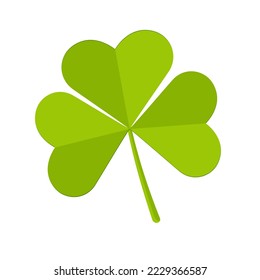 Icono vectorial de la salida de shamrock verde aislado en fondo blanco.