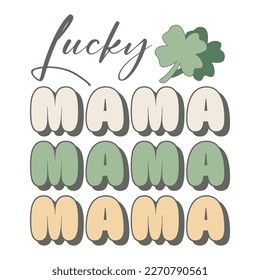 Green Shamrock Lucky Mama St. Patricks Day Vintage Typography Groovy Design can be printed on a T-Shirt, mugs, notebooks, clothing, apparel, accessories, Canvas, and so on.
