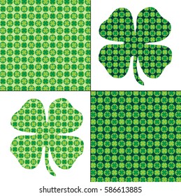 green shamrock patterns