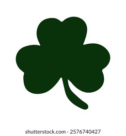 A green shamrock is shown in the image. The shamrock is a symbol of luck and good fortune, and it is often associated with Ireland. The green color of the shamrock is vibrant and eye-catching