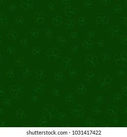 green shamrocks background. vector seamless pattern. patrick background. St. Patrick's Day. Vector illustration