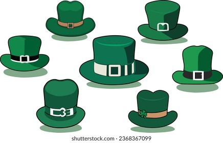 green shamrocks hats logo design