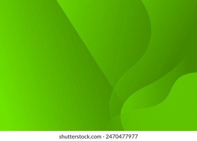 Green shape layer overlap color abstract background. Vector illustration	
