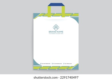 Diseño de bolsos de compras en forma de verde