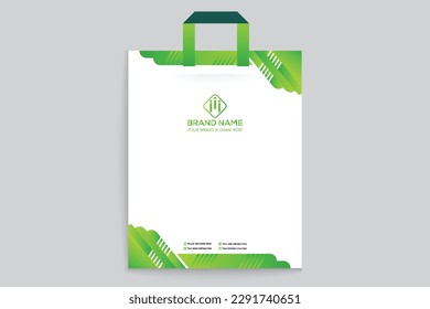 Shopping-Design in grüner Form