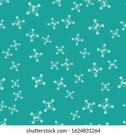 Green Share icon isolated seamless pattern on green background. Sharing, communication pictogram, social media, connection, network, distribute.  Vector Illustration