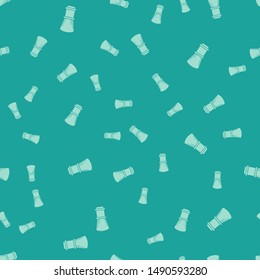 Green Shaving brush icon isolated seamless pattern on green background. Barbershop symbol.  Vector Illustration